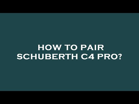 How to pair schuberth c4 pro?
