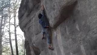 Video thumbnail of Va de Lado, 7b+. Salvanebleau