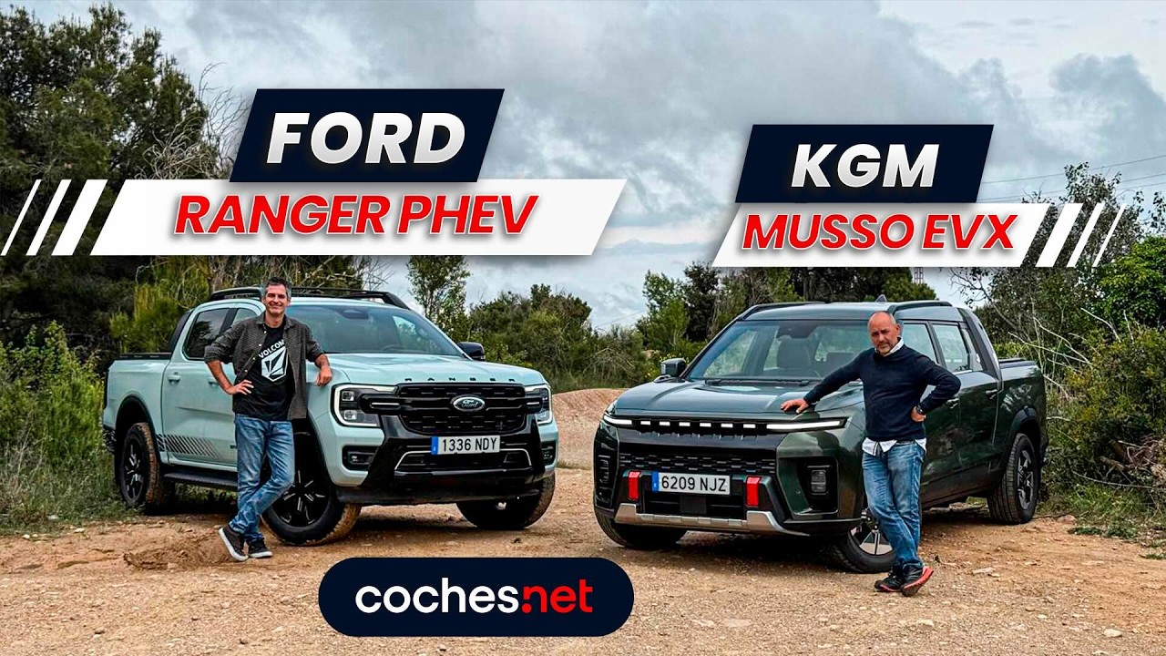 Ford Ranger PHEV vs KGM Musso EVX | Comparativo / Test / Review en español | coches.net