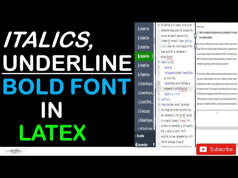 How to format text in Latex | create Italics, bold font and underline