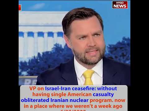 VP: Trump hit reset 12 Day War, without single American casualty, obliterated Iranian nuclear