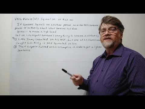 English Tutor Nick P Verb Phrase (65) Squeal on or Rat on