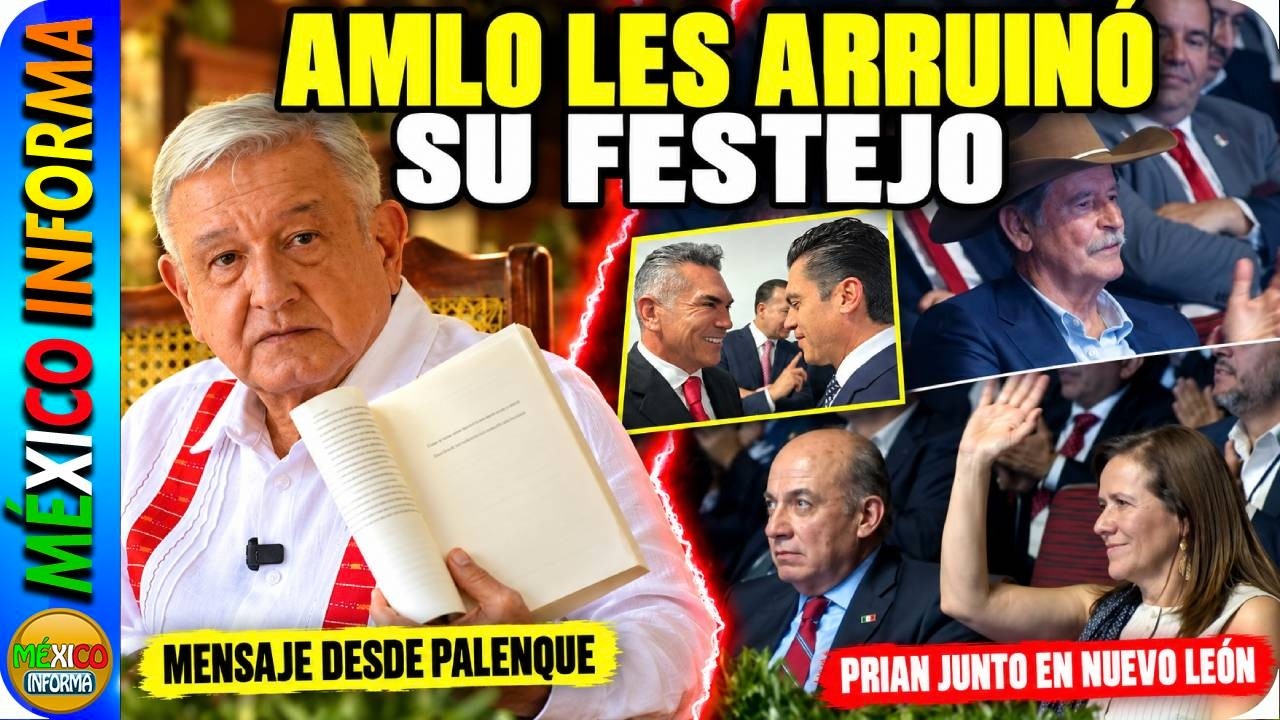 AMLO LES ARRUINÓ LA FIESTA. MIENTRAS EL MANDABA ESTE MENSAJE DESDE PALENQUE EL PRIAN ESTABA REUNIDO.