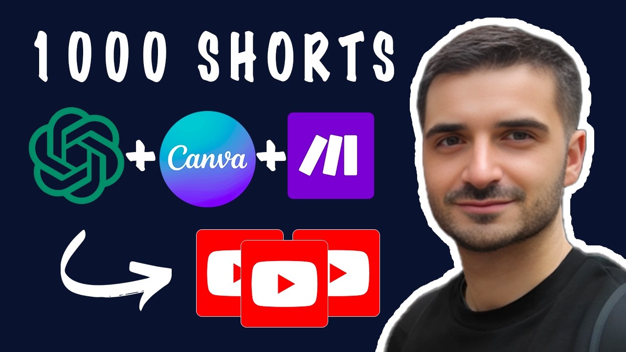 Génère 1000 Shorts Youtube avec CETTE Automatisation IA en 17 Mins ! (ChatGPT + Canva + Make)
