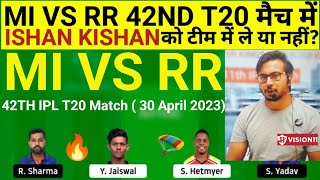 MI vs RR  Team II MI vs RR Team Prediction II IPL 2023 II rr vs mi