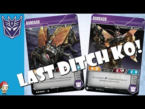 Ransack is Great for Emergency KOs in the Transformers TCG! (Insecticon Commando) Video