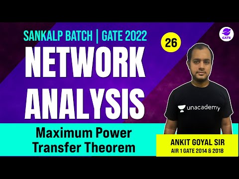 Maximum Power Transfer Theorem | L 26 | Network Analysis | Sankalp GATE 2022 AnkitGoyal