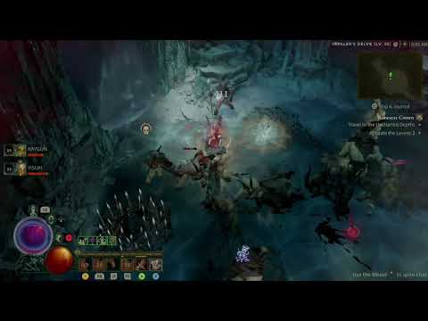 Early Barbarian Build + Tank / Support Build + Gameplay at End - Diablo 4