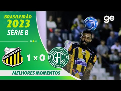 Gols e lances de Novorizontino x Guarani