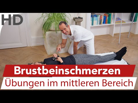 Brustschmerzen am Brustbein mittig / Übungen mit der Faszienrolle / Faszien / Faszientraining