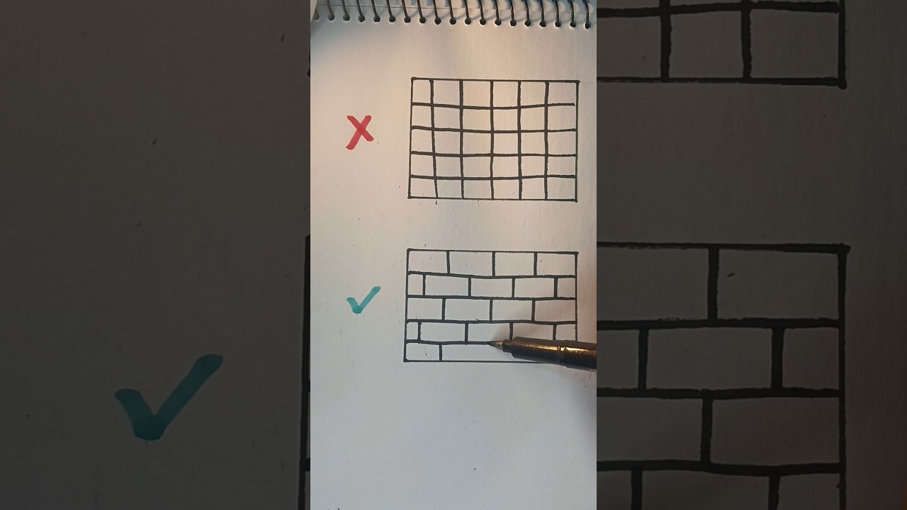 How to draw a brick wall
