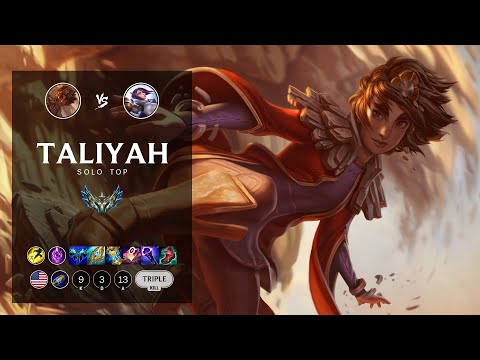 Taliyah Top vs Fiora - NA Challenger Patch 12.9
