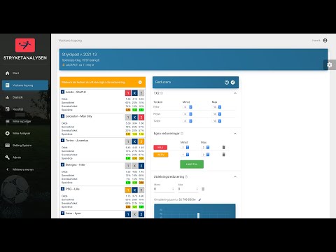 Stryktipset -  Reducera rader