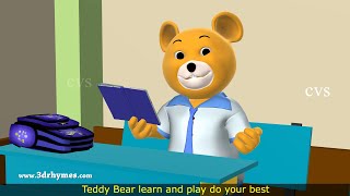 Teddy Bear Song -3D Animation Teddy Bear Nursery Rhyme for Children