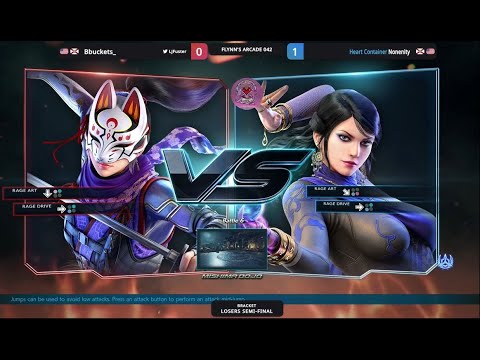 Flynns Arcade 042 Losers Semis - Bbuckets (Dragunov,Kunimitsu) Vs. Nonenity (Zafina) Tekken 7