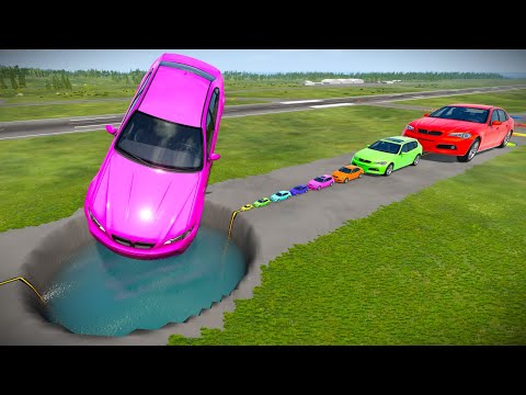 BIG & SMALL CARS vs GIANT PIT #383 💥🔥 – BeamNG.drive Fly BeamNG !