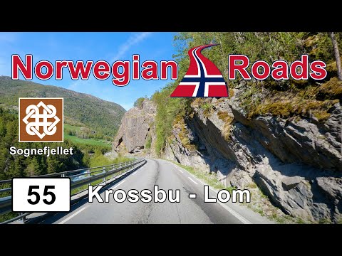 Fahren Fv55 Krossbu - Lom | Berg Sognefjellet | Norwegian Roads 4K UHD