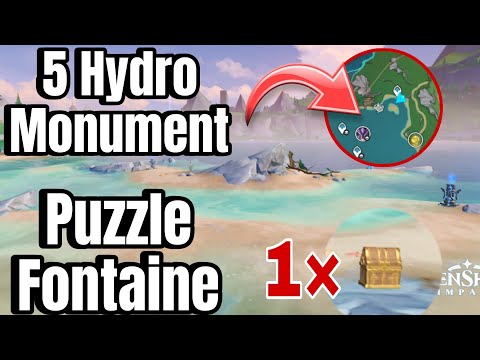 Fontaine 5 Hydro Monument Puzzle North West of Fontaine Research institute | Genshin Impact 4.1