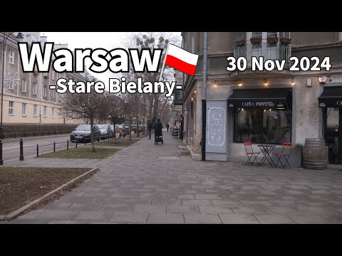 Autumn Walk Warsaw Stare Bielany Poland - November 2024 | Walking Tour
