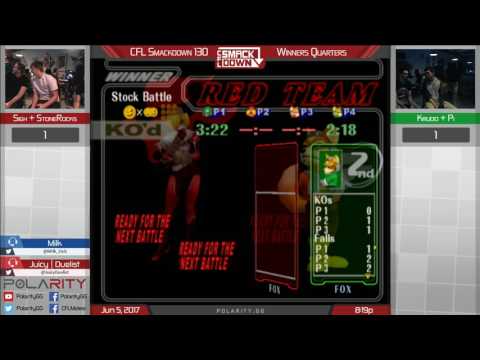 CFL Smackdown 120 Melee - Sigh + Stonerocks vs Krudo + Pi - Doubles Winners Quarters