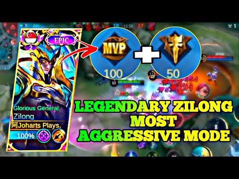 NEW SEASON LEGENDARY ZILONG MOST AGGRESSIVE MODE No DEATH Match 2023 #mlbb #zilong