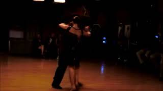 Valeria Soledad Bordon and Joaquin Besga at Cafe Casablanca dancing Milonga