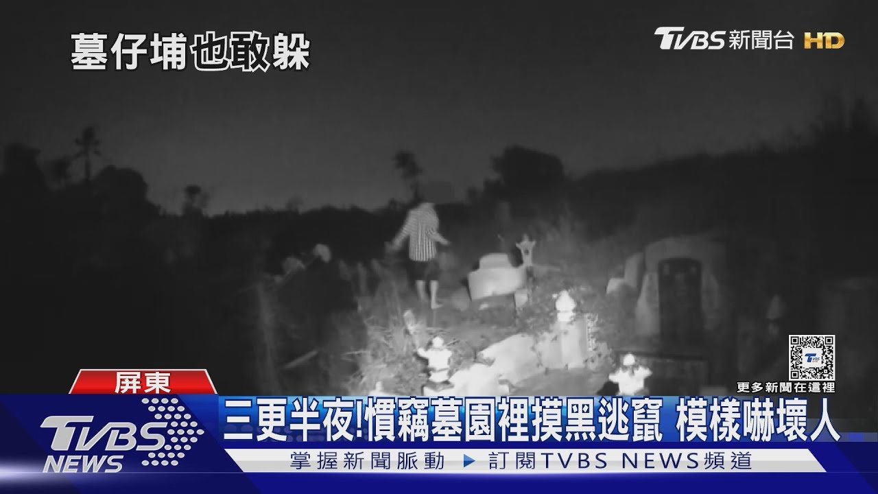 嚇人!大半夜竊賊墓園摸黑狂逃 擾人!男縱火後5天行竊