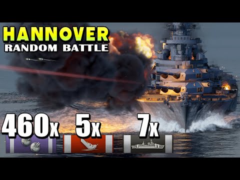 Super Battleship Hannover - Hannover: Crushing All Opponents with 14.1 km Secondaries