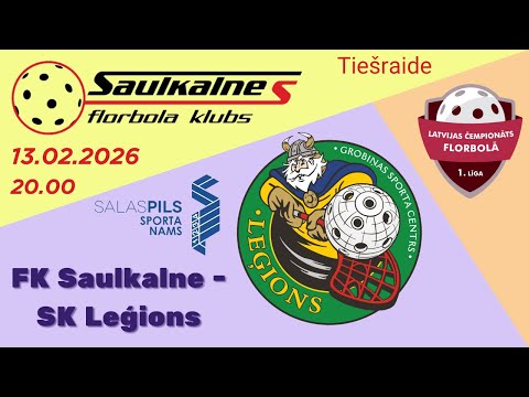 Florbols 1. līga. FK Saulkalne / Salaspils - SK Leģions / Grobiņas SC. Salaspilī, 13.02.2026.
