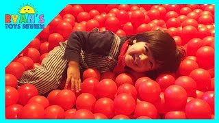 Indoor playground family fun place for kids GIANT BALL PIT Play room with balls Children play Area