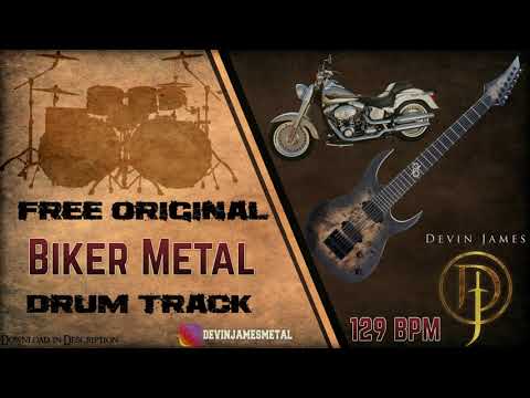 Biker Metal Styled Free Original Drum Track - 129 BPM (FREE DOWNLOAD)