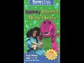 Barney Rhymes With Mother Goose Full 1993 Barney Home Video VHS