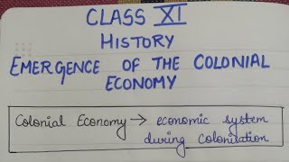 Emergence of the Colonial Economy|Part 1|Class 11th ISC History| @Successwithhistory-en8mq