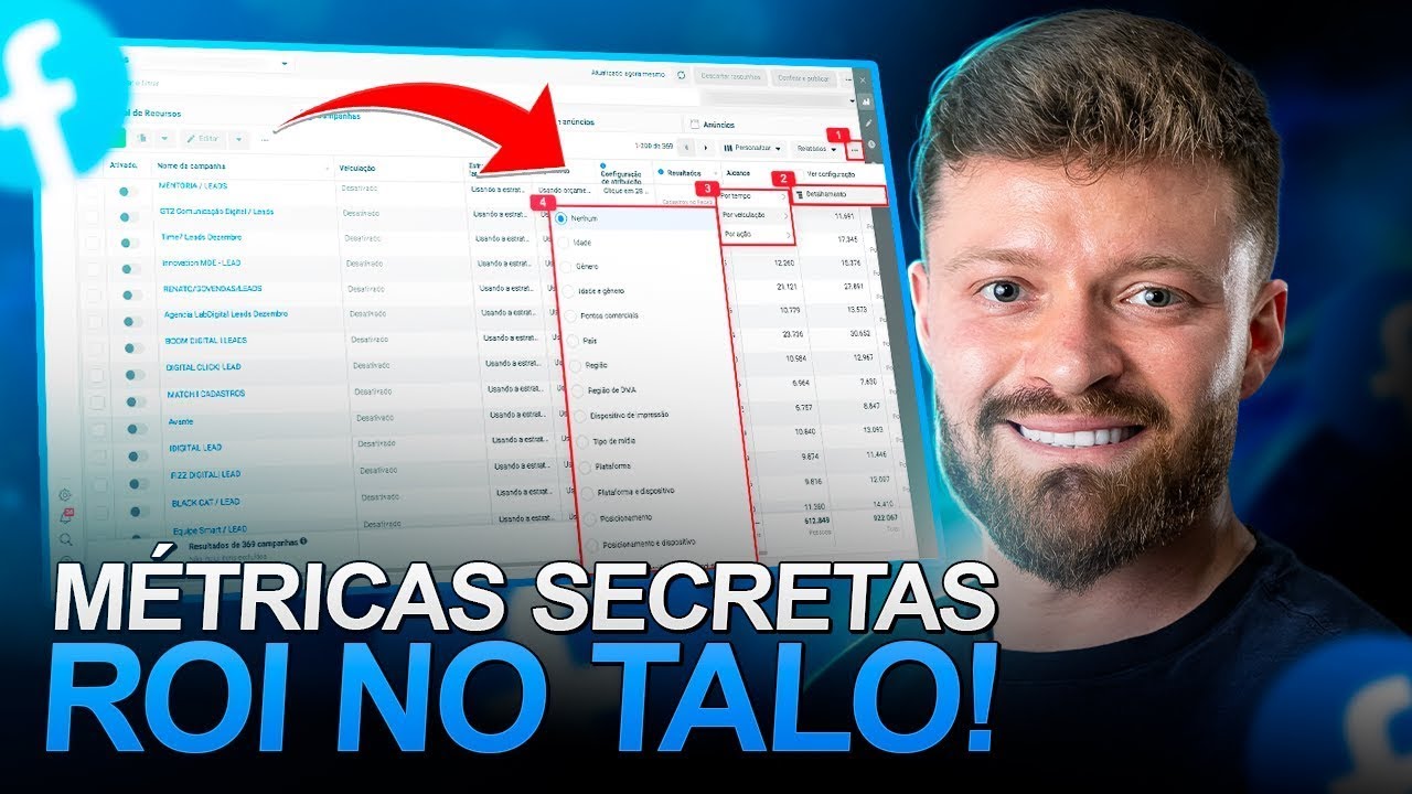 Como Organizar Métricas do Facebook ADS | Aumentar o ROI (Tráfego Direto)