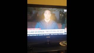 Baltimore Riot. On CNN live. Man curses  at mayor.