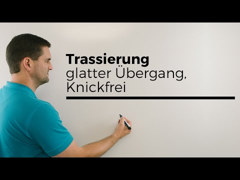Trassierung, glatter Übergang, Knickfrei, Funktionen aufstellen | Mathe by Daniel Jung