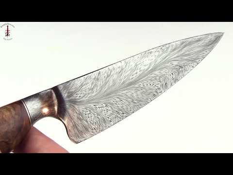 Mosaic Fine Integral Feather Damascus Chef with Spalted ...