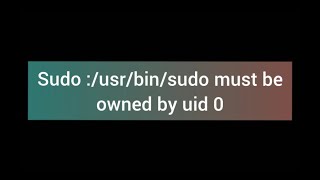 Solve this error `sudo: /usr/local/bin/sudo must be owned by uid 0 and have the setuid bit set`