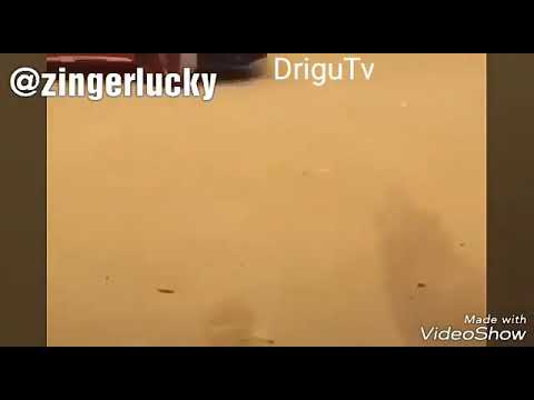 The car that is turning on e own