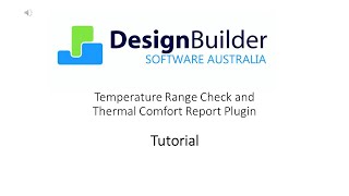 Thermal Comfort Plugin Tutorial