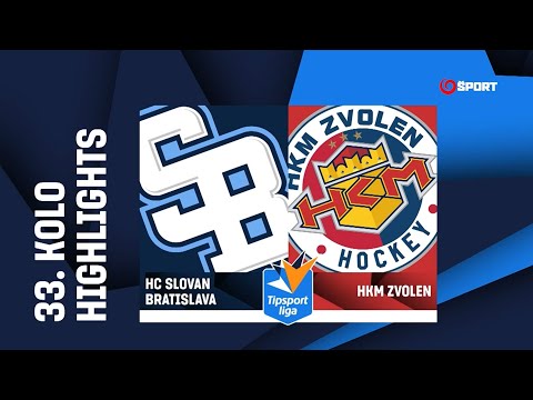33. kolo: HC Slovan Bratislava - HKM Zvolen 6:2 (2:0, 1:2, 3:0)
