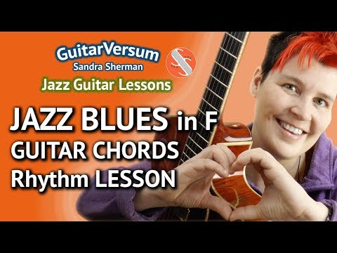 JAZZ BLUES in F - Guitar Chords  - Easy Jazz Guitar LESSON