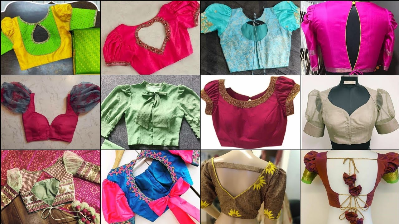 Blouse Neck Designs | Back Neck Blouse Designs | Puff Sleeves Blouse Designs Back Side #neckdesign