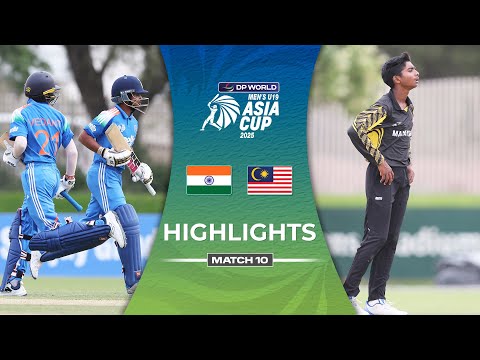 Match 10 | India U19 vs Malaysia U19 | Highlights | DP World Men's U19 Asia Cup 2025