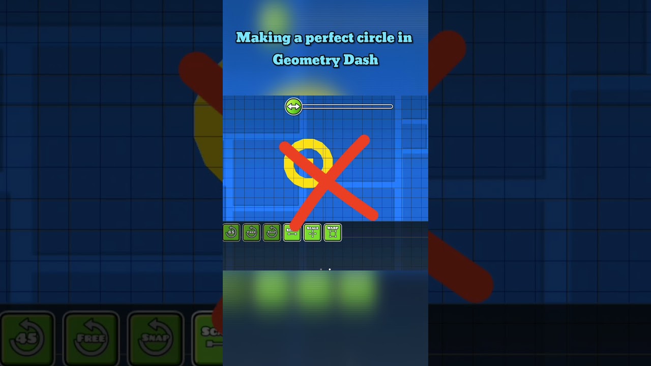 Making a perfect circle in Geometry Dash #geometrydash #tutorial #makelevel