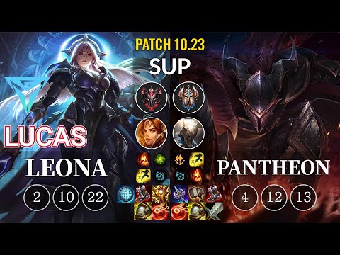 IGY Lucas Leona vs Pantheon Sup - KR Patch 10.23