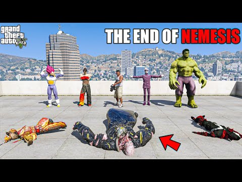 FRANKLIN FINAL FIGHT WITH NEMESIS AND HIS ARMY TO SAVE LOS SANTOS IN GTA 5! | HELL GOD DEVIL JIN