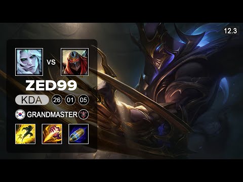 ZED99 Zed Jungle vs Viego - KR Grandmaster - Season 12 Patch12.3