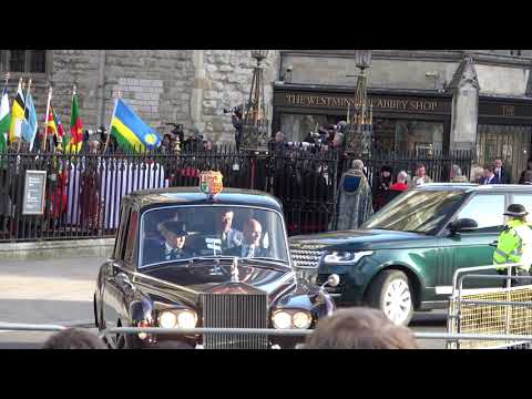 Royals leave Westminster Abbey after Commonwealth Day service