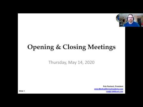 Remote Audit Opening and Closing Meetings - YouTube
